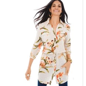 CHICO'S Spring Lilly Utility Shirt Size 2